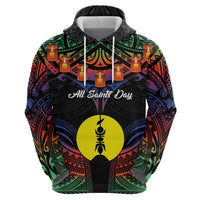 Personalised New Caledonia All Saints Day Hoodie Candle Light with Polynesian Style LT9 - Polynesian Pride
