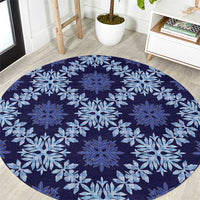 Palaka Hawaiian Quilt Seamless Pattern Round Carpet - Polynesian Pride