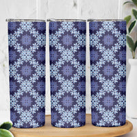 Palaka Hawaiian Quilt Seamless Pattern Skinny Tumbler - Polynesian Pride