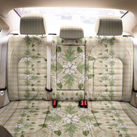 Squares Maile Leaf Back Car Seat Cover Beige Palaka Hawaiian Quilt Pattern - Polynesian Pride
