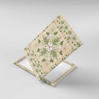 Squares Maile Leaf Canvas Wall Art Beige Palaka Hawaiian Quilt Pattern - Polynesian Pride