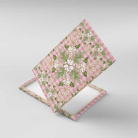 Squares Maile Leaf Canvas Wall Art Pink Palaka Hawaiian Quilt Pattern - Polynesian Pride
