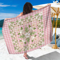 Squares Maile Leaf Sarong Pink Palaka Hawaiian Quilt Pattern - Polynesian Pride