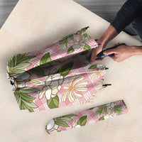 Squares Maile Leaf Umbrella Pink Palaka Hawaiian Quilt Pattern - Polynesian Pride