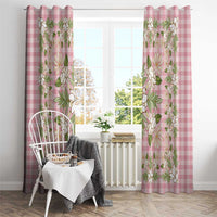 Squares Maile Leaf Window Curtain Pink Palaka Hawaiian Quilt Pattern - Polynesian Pride