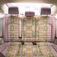 Squares Puakenikeni and Kalo Back Car Seat Cover Pink Palaka Hawaiian Quilt Pattern - Polynesian Pride