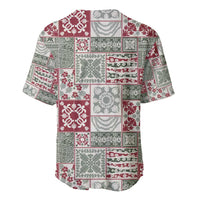 Mele Kalikimaka Hawaii Christmas Baseball Jersey Aloha Spirit with Hawaiian Quilt Pattern - Polynesian Pride