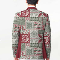 Mele Kalikimaka Hawaii Christmas Blazer Aloha Spirit with Hawaiian Quilt Pattern - Polynesian Pride