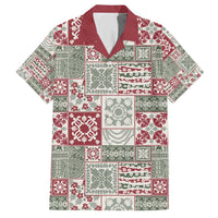 Mele Kalikimaka Hawaii Christmas Family Matching Short Sleeve Bodycon Dress and Hawaiian Shirt Aloha Spirit with Hawaiian Quilt Pattern - Polynesian Pride