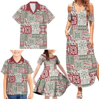 Mele Kalikimaka Hawaii Christmas Family Matching Summer Maxi Dress and Hawaiian Shirt Aloha Spirit with Hawaiian Quilt Pattern - Polynesian Pride
