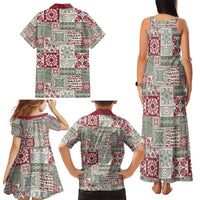 Mele Kalikimaka Hawaii Christmas Family Matching Tank Maxi Dress and Hawaiian Shirt Aloha Spirit with Hawaiian Quilt Pattern - Polynesian Pride