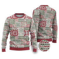 Mele Kalikimaka Hawaii Christmas Ugly Christmas Sweater Aloha Spirit with Hawaiian Quilt Pattern - Polynesian Pride