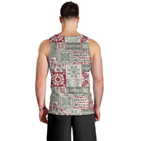 Mele Kalikimaka Hawaii Christmas Men Tank Top Aloha Spirit with Hawaiian Quilt Pattern - Polynesian Pride