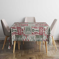 Mele Kalikimaka Hawaii Christmas Tablecloth Aloha Spirit with Hawaiian Quilt Pattern - Polynesian Pride