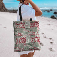 Mele Kalikimaka Hawaii Christmas Tote Bag Aloha Spirit with Hawaiian Quilt Pattern - Polynesian Pride