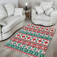 Mele Kalikimaka Hawaii Christmas Area Rug Hawaiian Quilt Pattern Style - Polynesian Pride