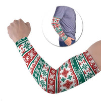 Mele Kalikimaka Hawaii Christmas Arm Sleeves Hawaiian Quilt Pattern Style - Polynesian Pride