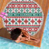 Mele Kalikimaka Hawaii Christmas Beach Blanket Hawaiian Quilt Pattern Style - Polynesian Pride