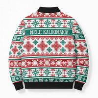 Mele Kalikimaka Hawaii Christmas Bomber Puffer Jacket Hawaiian Quilt Pattern Style - Polynesian Pride