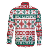 Mele Kalikimaka Hawaii Christmas Family Matching Long Sleeve Bodycon Dress and Hawaiian Shirt Hawaiian Quilt Pattern Style - Polynesian Pride