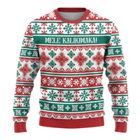 Mele Kalikimaka Hawaii Christmas Ugly Christmas Sweater Hawaiian Quilt Pattern Style - Polynesian Pride
