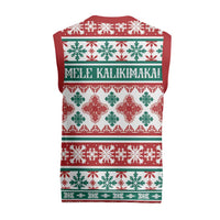 Mele Kalikimaka Hawaii Christmas Knitted V-Neck Vest Hawaiian Quilt Pattern Style - Polynesian Pride