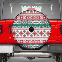 Mele Kalikimaka Hawaii Christmas Spare Tire Cover Hawaiian Quilt Pattern Style - Polynesian Pride