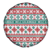 Mele Kalikimaka Hawaii Christmas Spare Tire Cover Hawaiian Quilt Pattern Style - Polynesian Pride