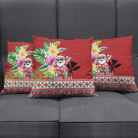 Santa Surf Mele Kalikimaka Personalized Pillow Cover Aloha Tropical Christmas Vibes - Polynesian Pride