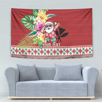 Santa Surf Mele Kalikimaka Personalized Tapestry Aloha Tropical Christmas Vibes - Polynesian Pride