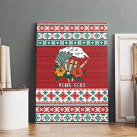 Shaka Sign Skull Mele Kalikimaka Personalized Canvas Wall Art Hawaiian Quilt Pattern - Polynesian Pride