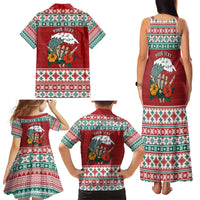 Shaka Sign Skull Mele Kalikimaka Personalized Family Matching Tank Maxi Dress and Hawaiian Shirt Hawaiian Quilt Pattern - Polynesian Pride