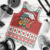 Shaka Sign Skull Mele Kalikimaka Personalized Men Tank Top Hawaiian Quilt Pattern - Polynesian Pride