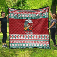 Shaka Sign Skull Mele Kalikimaka Personalized Quilt Hawaiian Quilt Pattern - Polynesian Pride