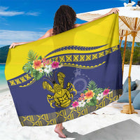 Niue Coconut Crab Sarong Rock of Polynesia LT9 One Size 44 x 66 inches Gold - Polynesian Pride