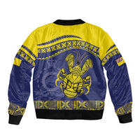 Niue Coconut Crab Sleeve Zip Bomber Jacket Rock of Polynesia LT9 - Polynesian Pride