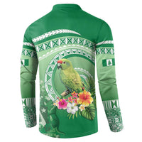 Norfolk Parakeet Tropical Button Sweatshirt Norfolk Island Tribal Pattern