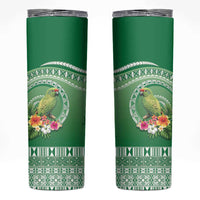 Norfolk Parakeet Tropical Skinny Tumbler Norfolk Island Tribal Pattern