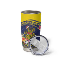 Monuina e Kilisimasi Niue Christmas Tumbler Cup Niuean Tribal Pattern