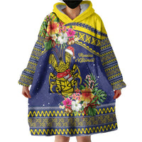 Monuina e Kilisimasi Niue Christmas Wearable Blanket Hoodie Niuean Tribal Pattern