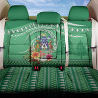 Norfolk Island Pine Tree Christmas Back Car Seat Cover Coat of Arm and Polynesian Pattern LT9 One Size Green - Polynesian Pride