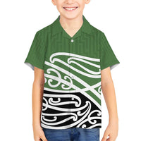 Green Fern New Zealand Kowhai Ngutukak Family Matching Puletasi and Hawaiian Shirt - Polynesian Pride