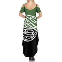 Green Fern New Zealand Kowhai Ngutukak Summer Maxi Dress - Polynesian Pride