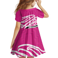All Pink New Zealand Kowhai Ngutukak Kid Short Sleeve Dress - Polynesian Pride
