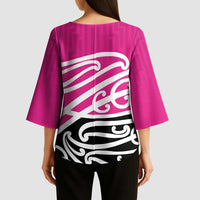 All Pink New Zealand Kowhai Ngutukak Kimono Sleeve Blouse - Polynesian Pride