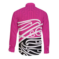 All Pink New Zealand Kowhai Ngutukak Long Sleeve Button Shirt - Polynesian Pride