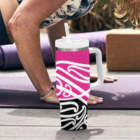 All Pink New Zealand Kowhai Ngutukak Tumbler With Handle - Polynesian Pride