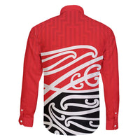 All Red New Zealand Kowhai Ngutukak Family Matching Mermaid Dress and Hawaiian Shirt - Polynesian Pride