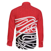 All Red New Zealand Kowhai Ngutukak Family Matching Off The Shoulder Long Sleeve Dress and Hawaiian Shirt - Polynesian Pride