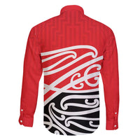 All Red New Zealand Kowhai Ngutukak Family Matching Short Sleeve Bodycon Dress and Hawaiian Shirt - Polynesian Pride